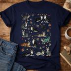 Cat Pattern T‑Shirt