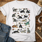 Cat Pattern T‑Shirt