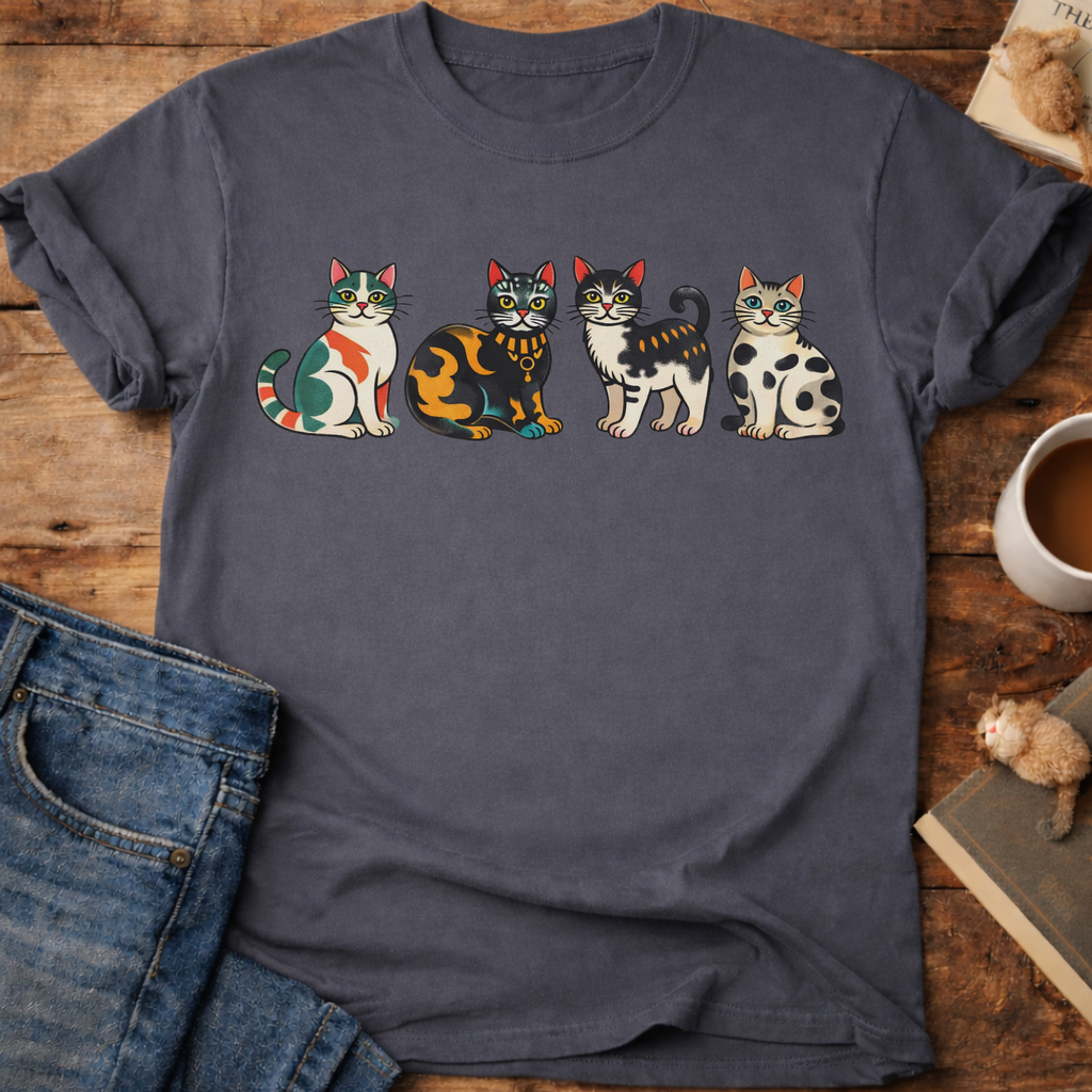 Cute Colorful Cats T-Shirt