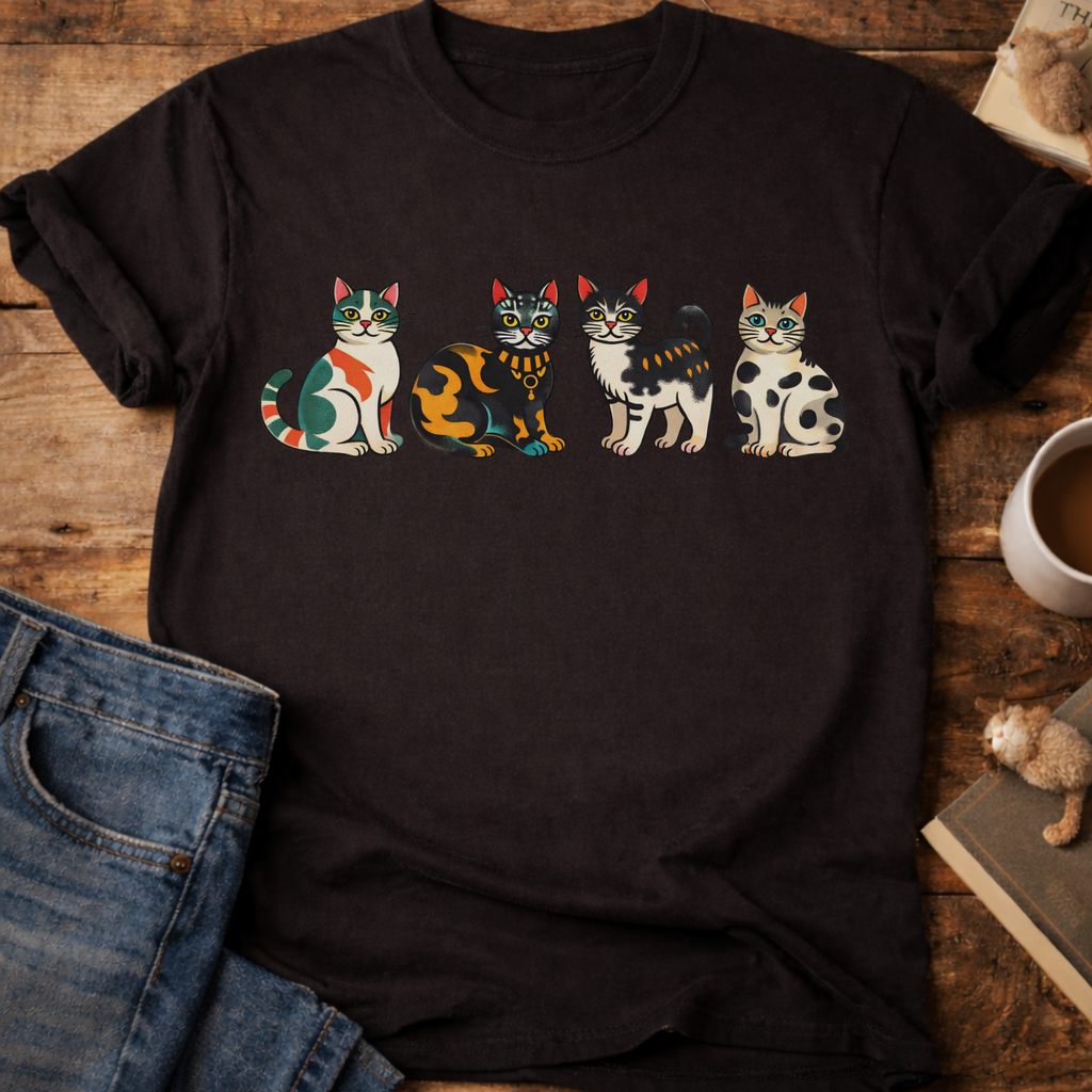Cute Colorful Cats T-Shirt