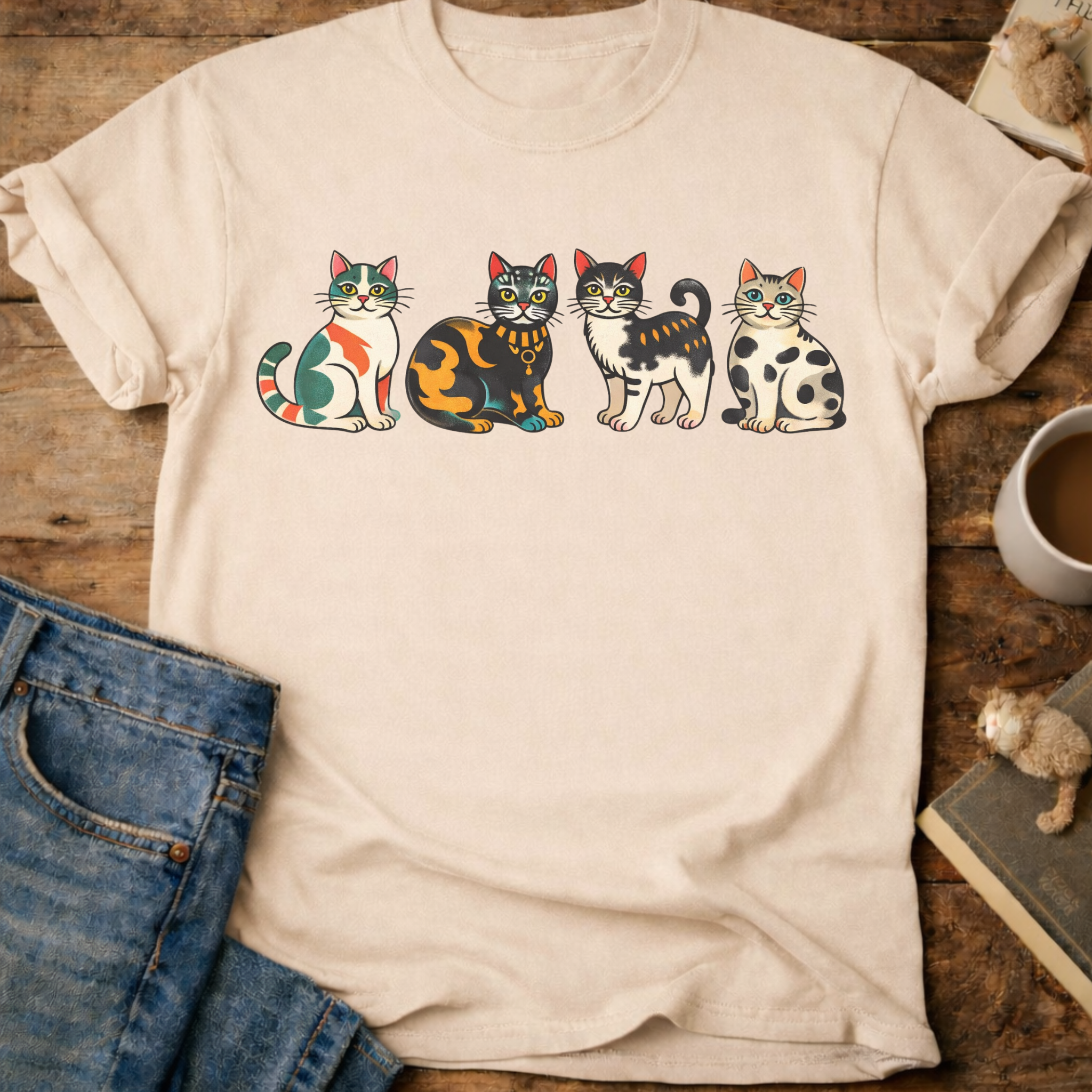Cute Colorful Cats T-Shirt