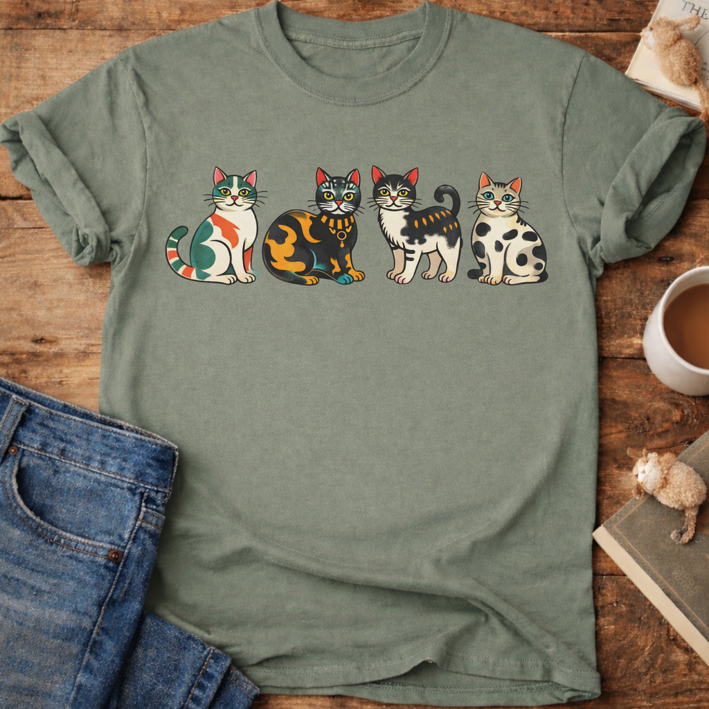 Cute Colorful Cats T-Shirt