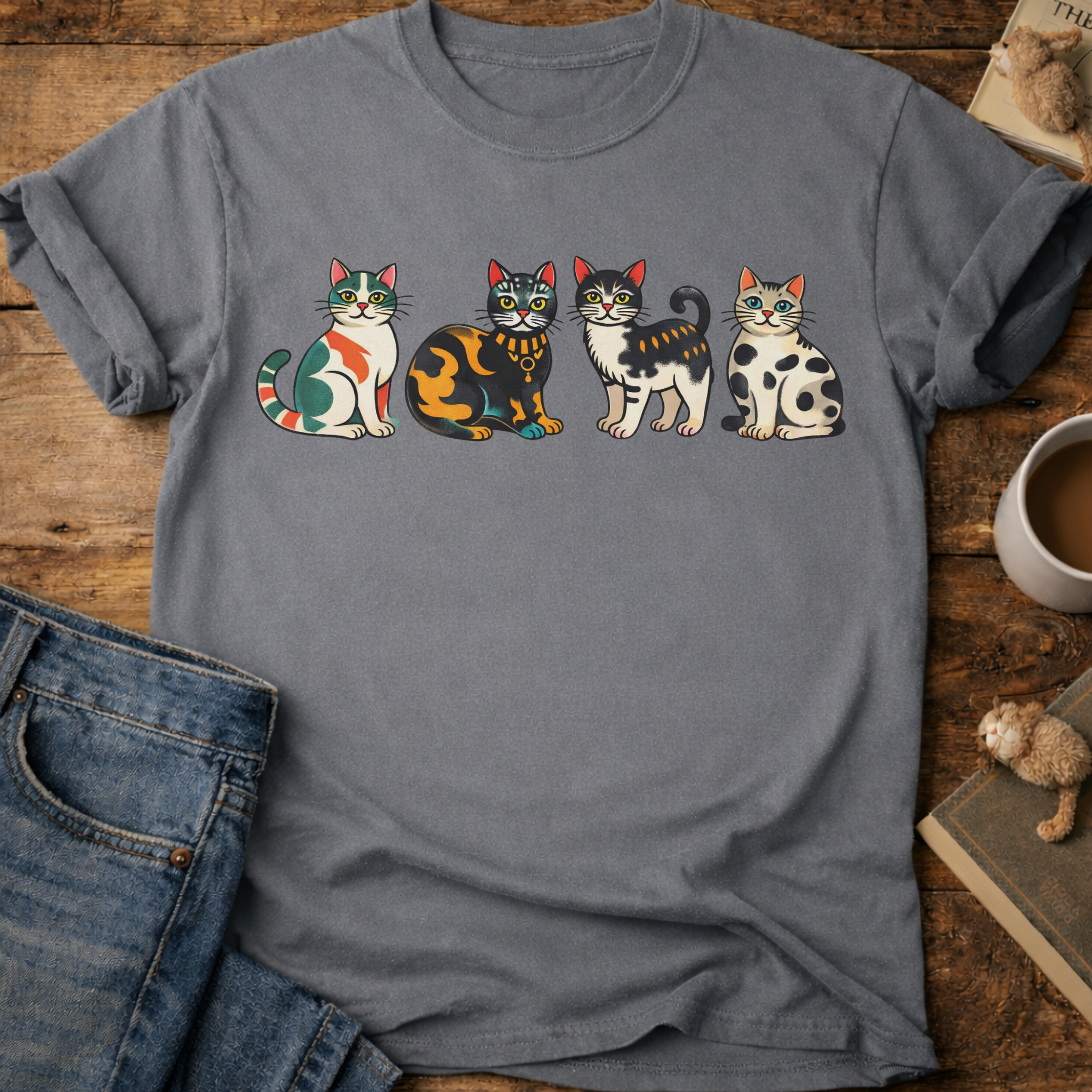 Cute Colorful Cats T-Shirt