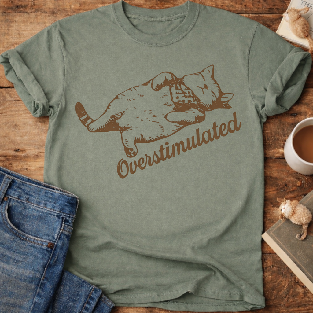 Overstimulated Cat T-Shirt