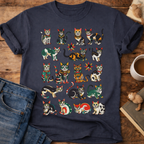 Colorful Kittens Grid T-Shirt