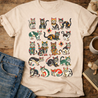 Colorful Kittens Grid T-Shirt