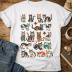 Colorful Kittens Grid T-Shirt