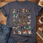 Colorful Kittens Grid T-Shirt