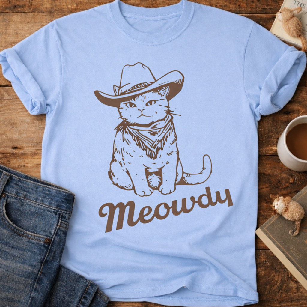 Meowdy Cowboy Cat T-Shirt