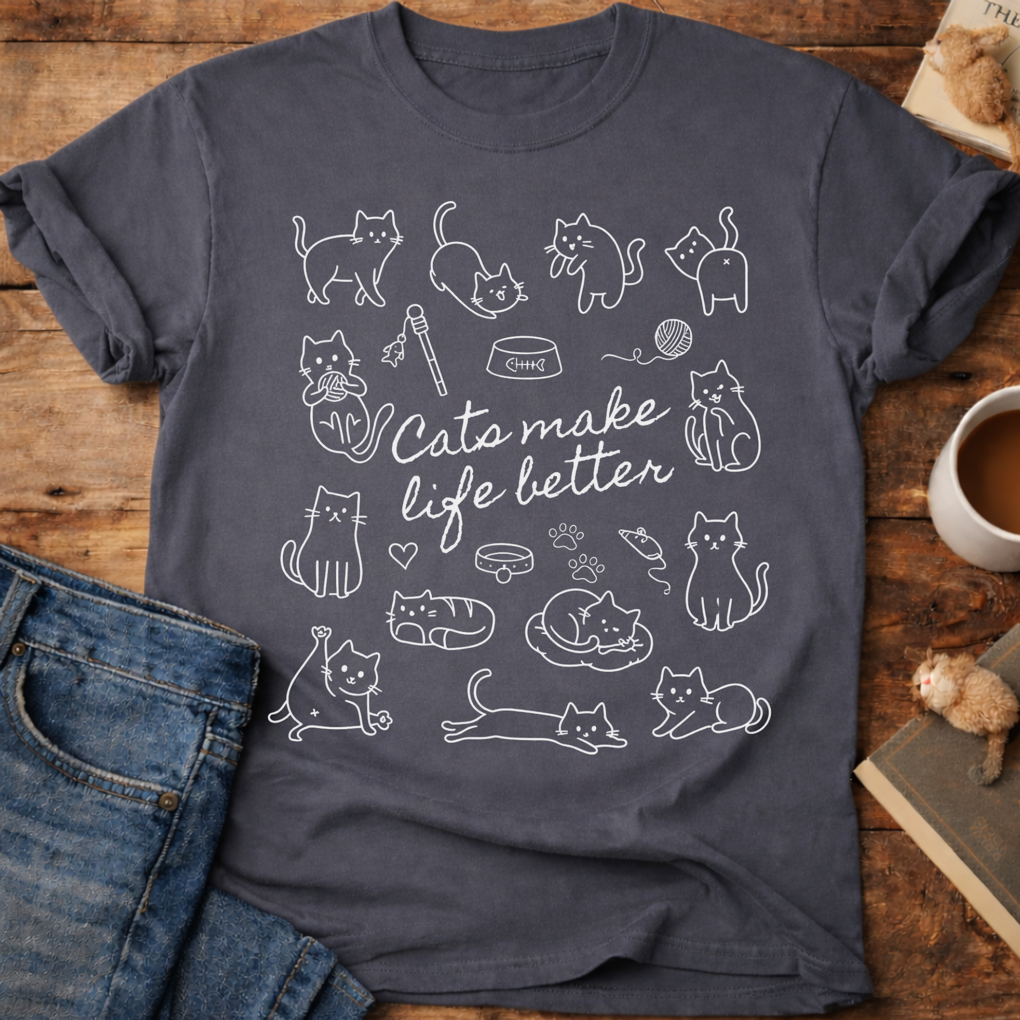 Cats Make Life Better T-Shirt