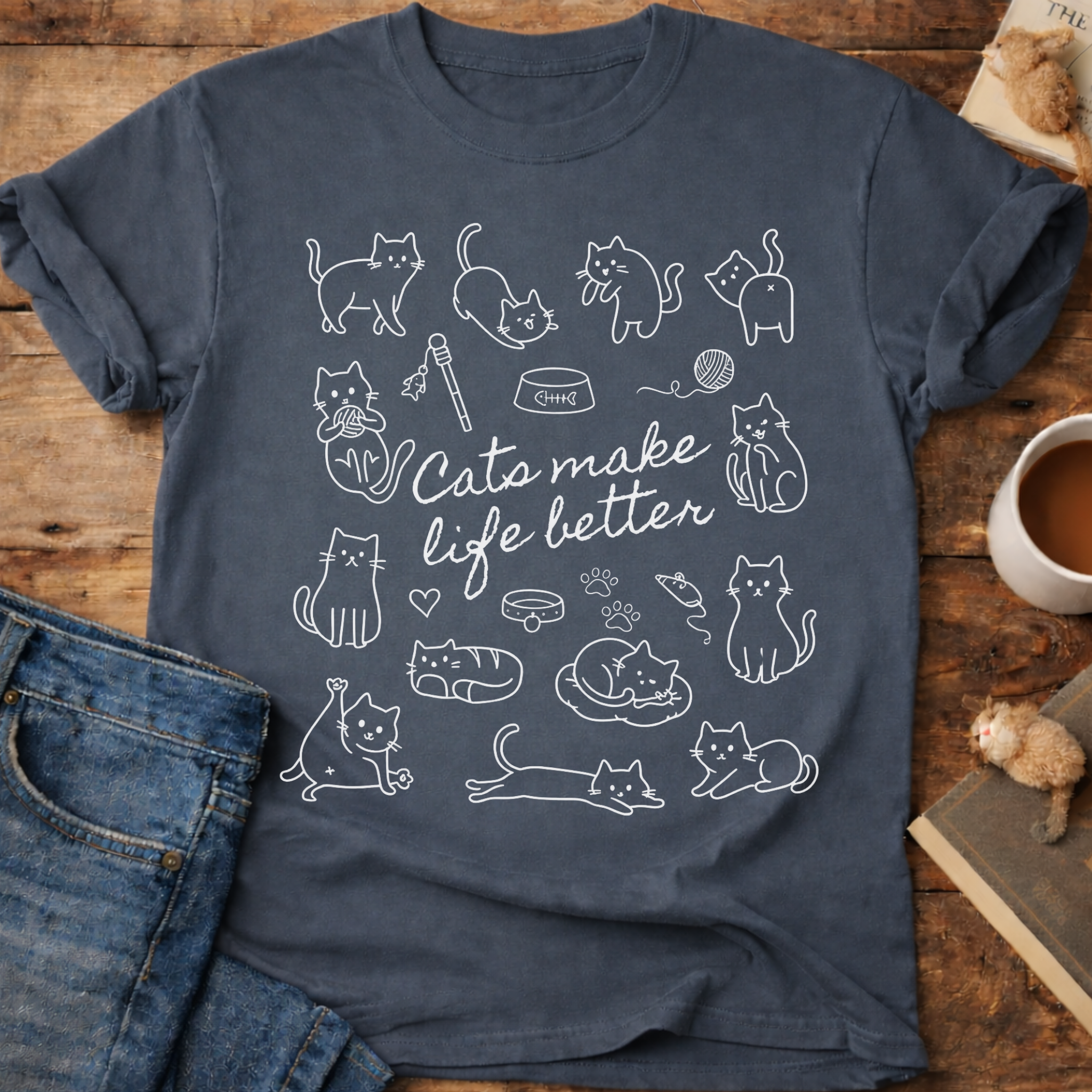 Cats Make Life Better T-Shirt