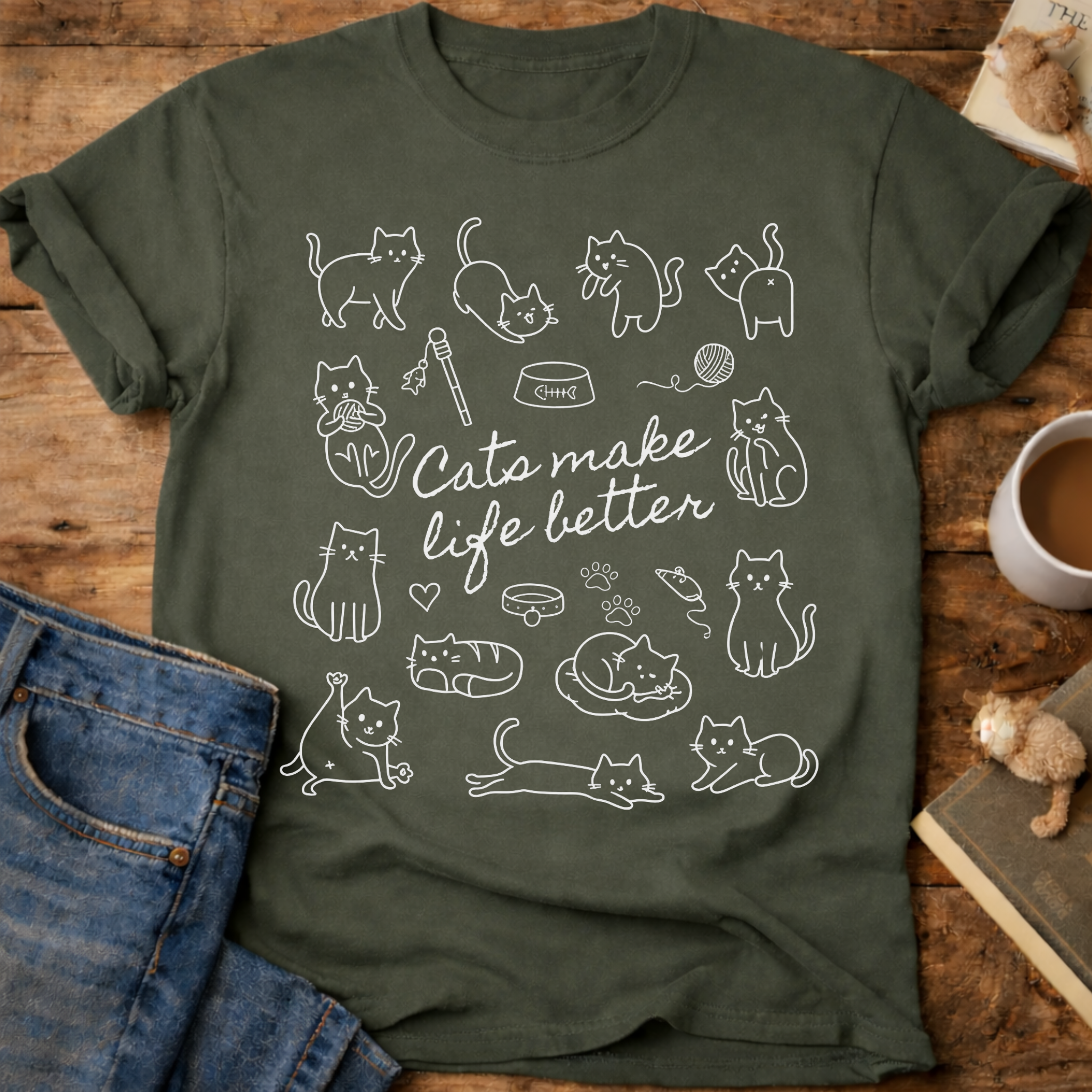 Cats Make Life Better T-Shirt