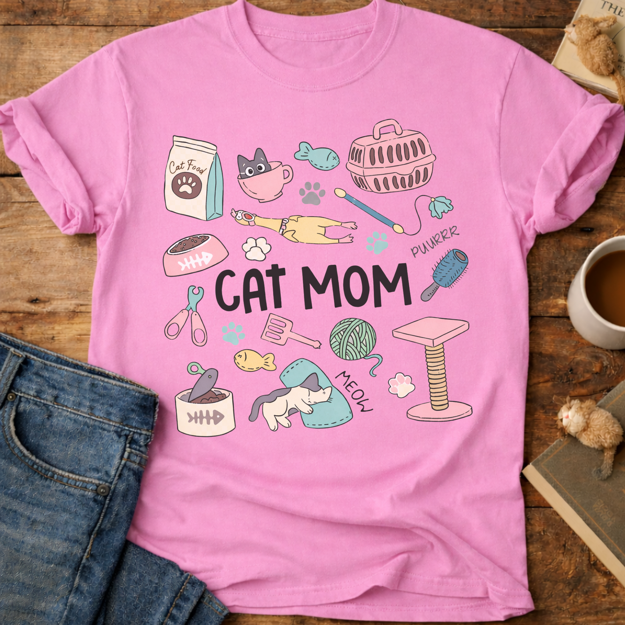 Cat Care Cat Mom T‑Shirt