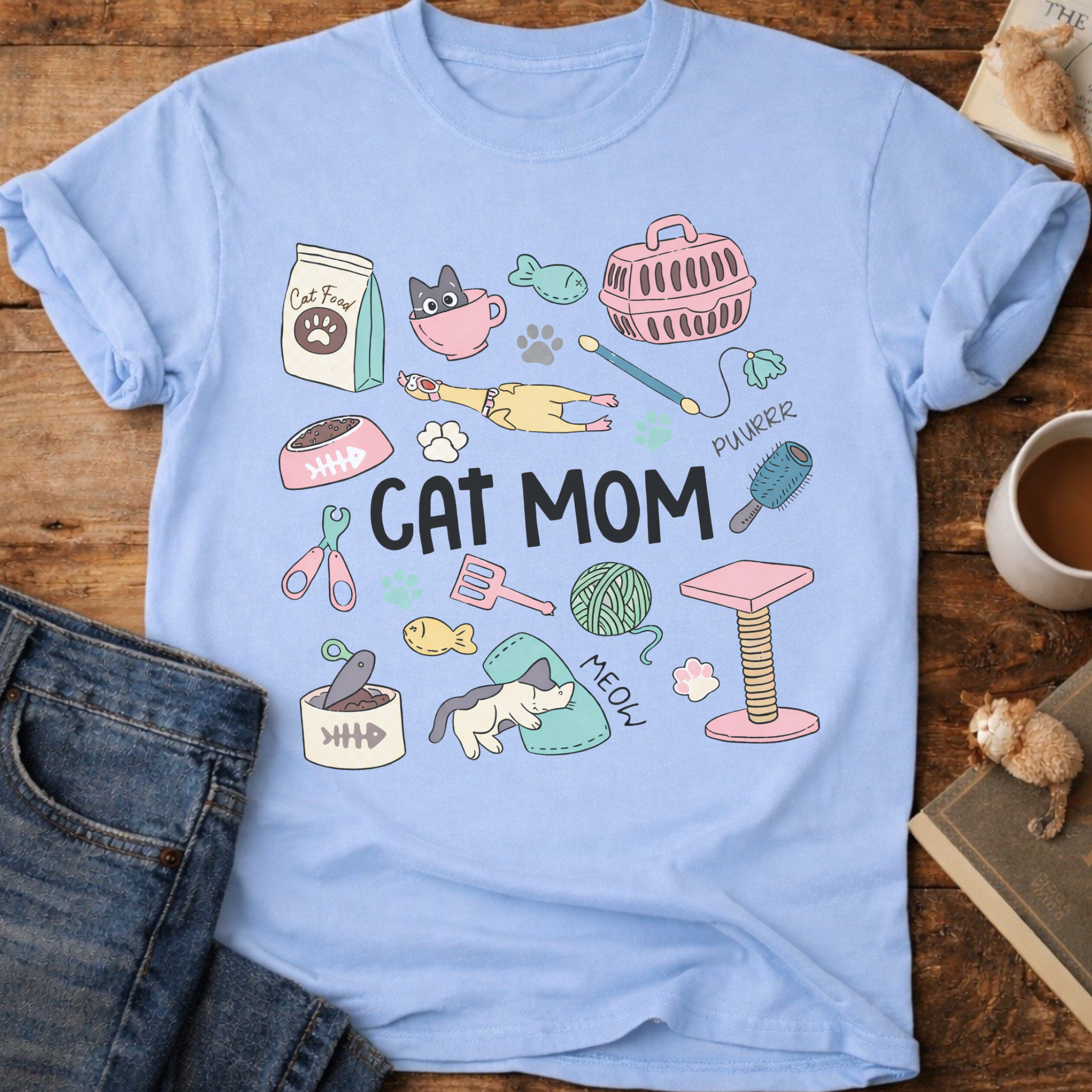 Cat Care Cat Mom T‑Shirt