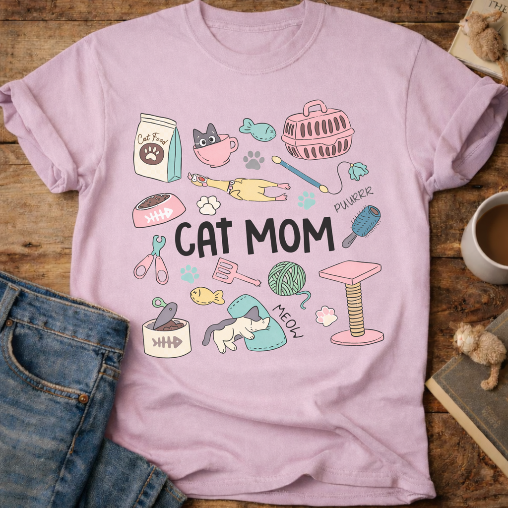 Cat Care Cat Mom T‑Shirt