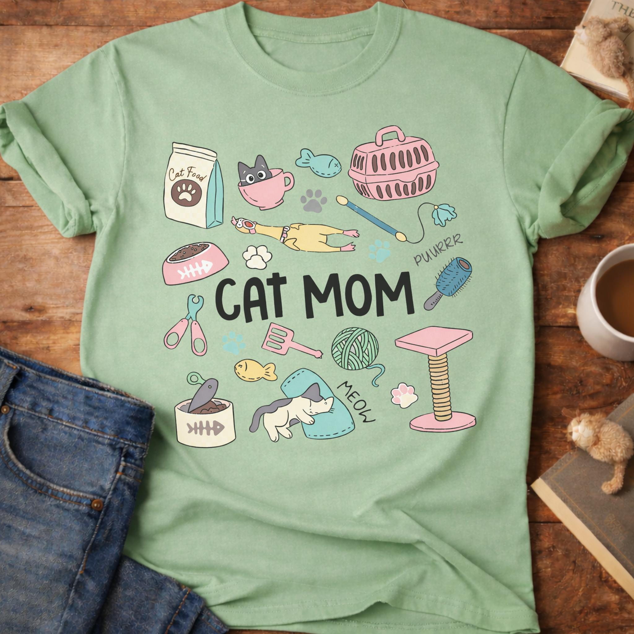 Cat Care Cat Mom T‑Shirt