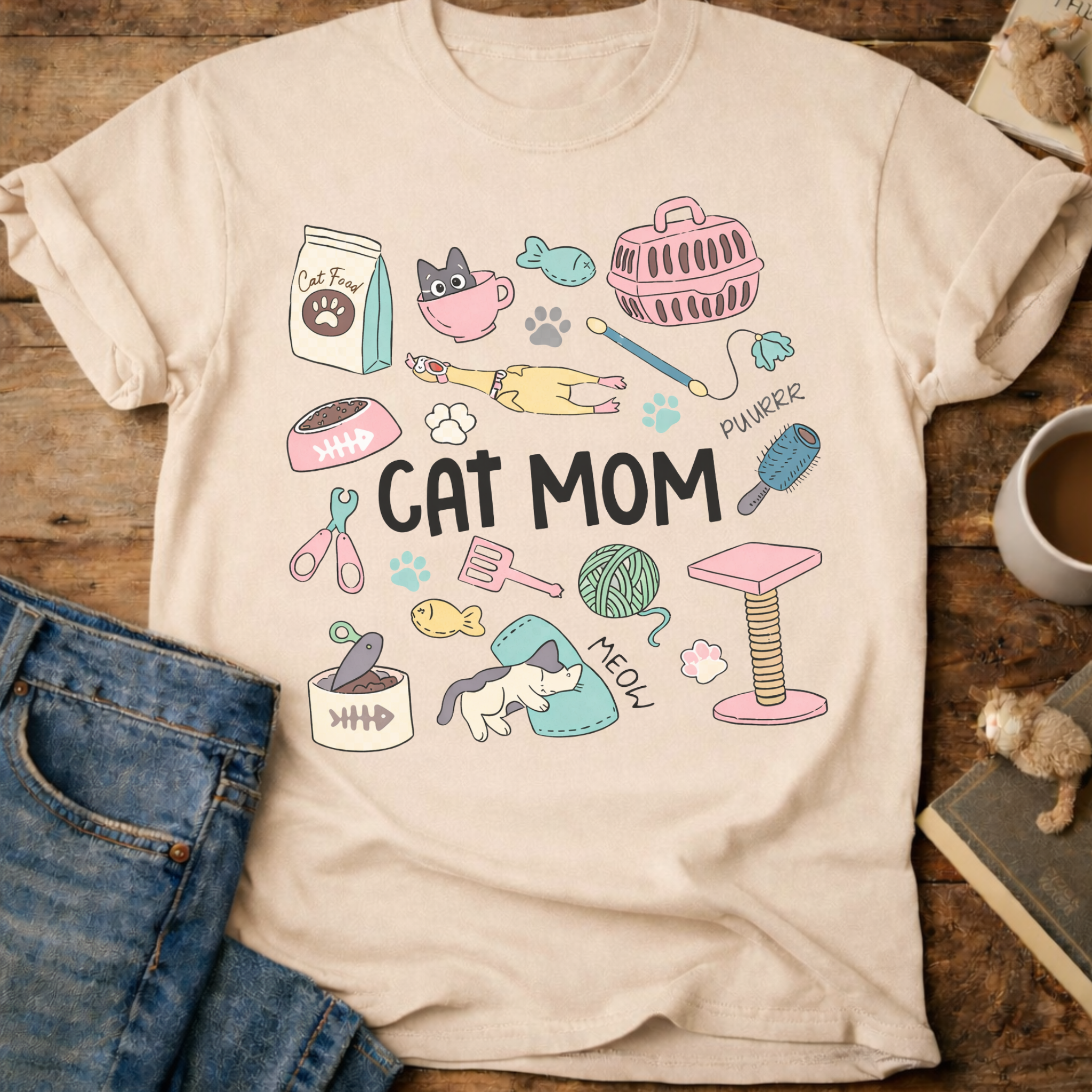 Cat Care Cat Mom T‑Shirt