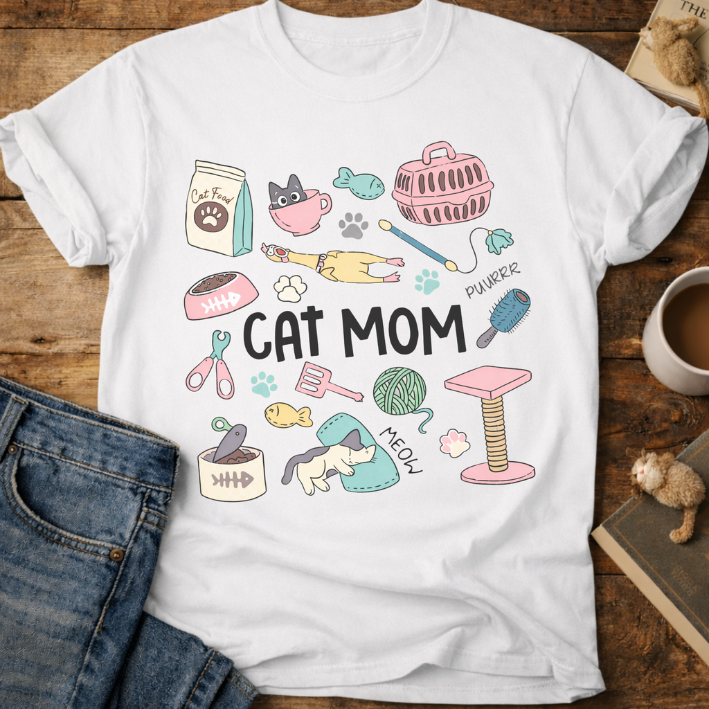 Cat Care Cat Mom T‑Shirt