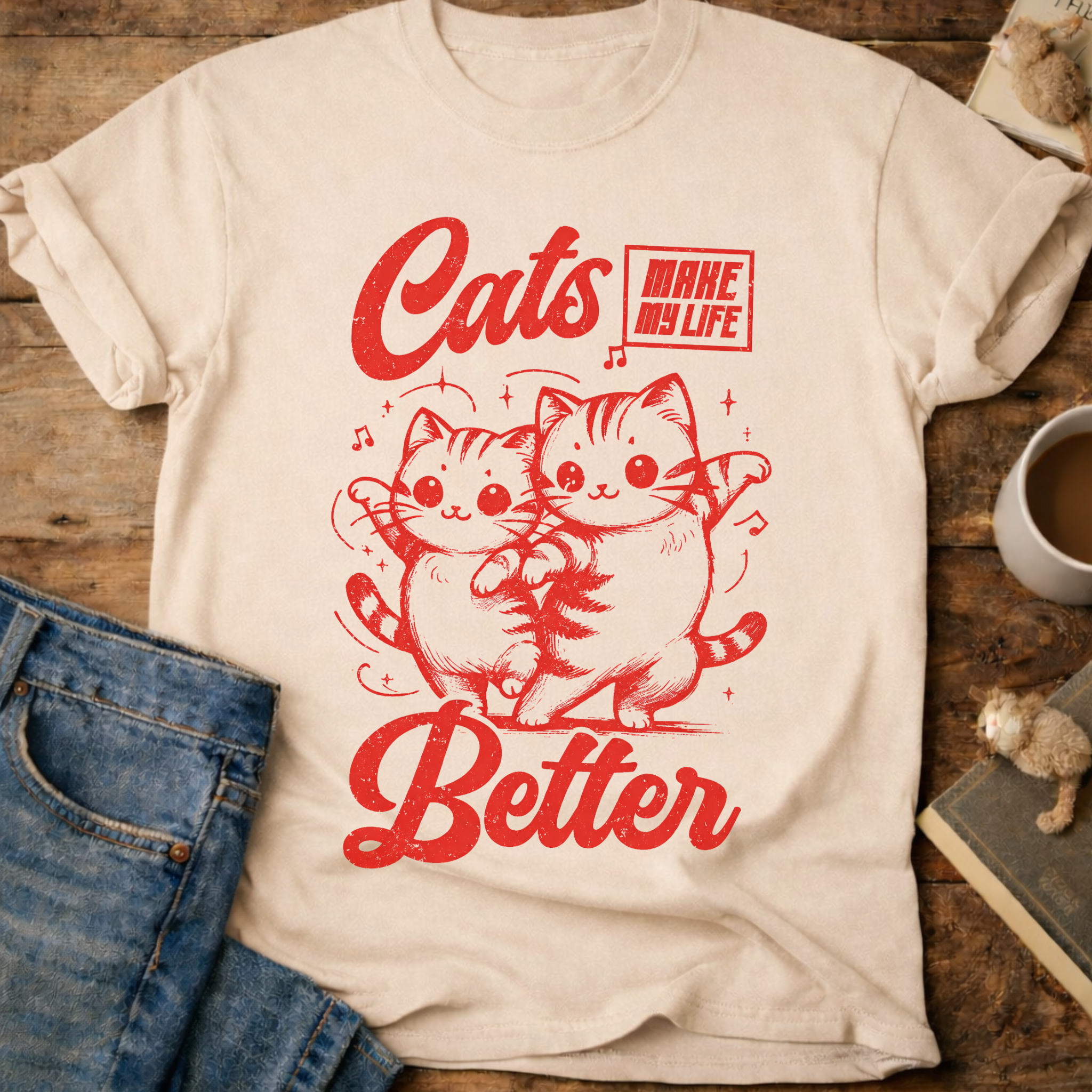 Cats Make My Life Better T-Shirt