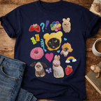 Cute Cats Sticker Collage T-Shirt