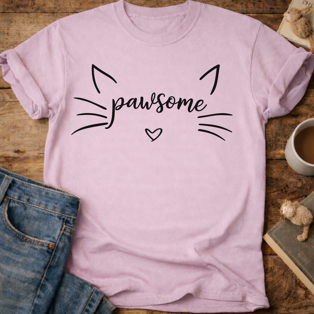 Pawsome Cat T-Shirt