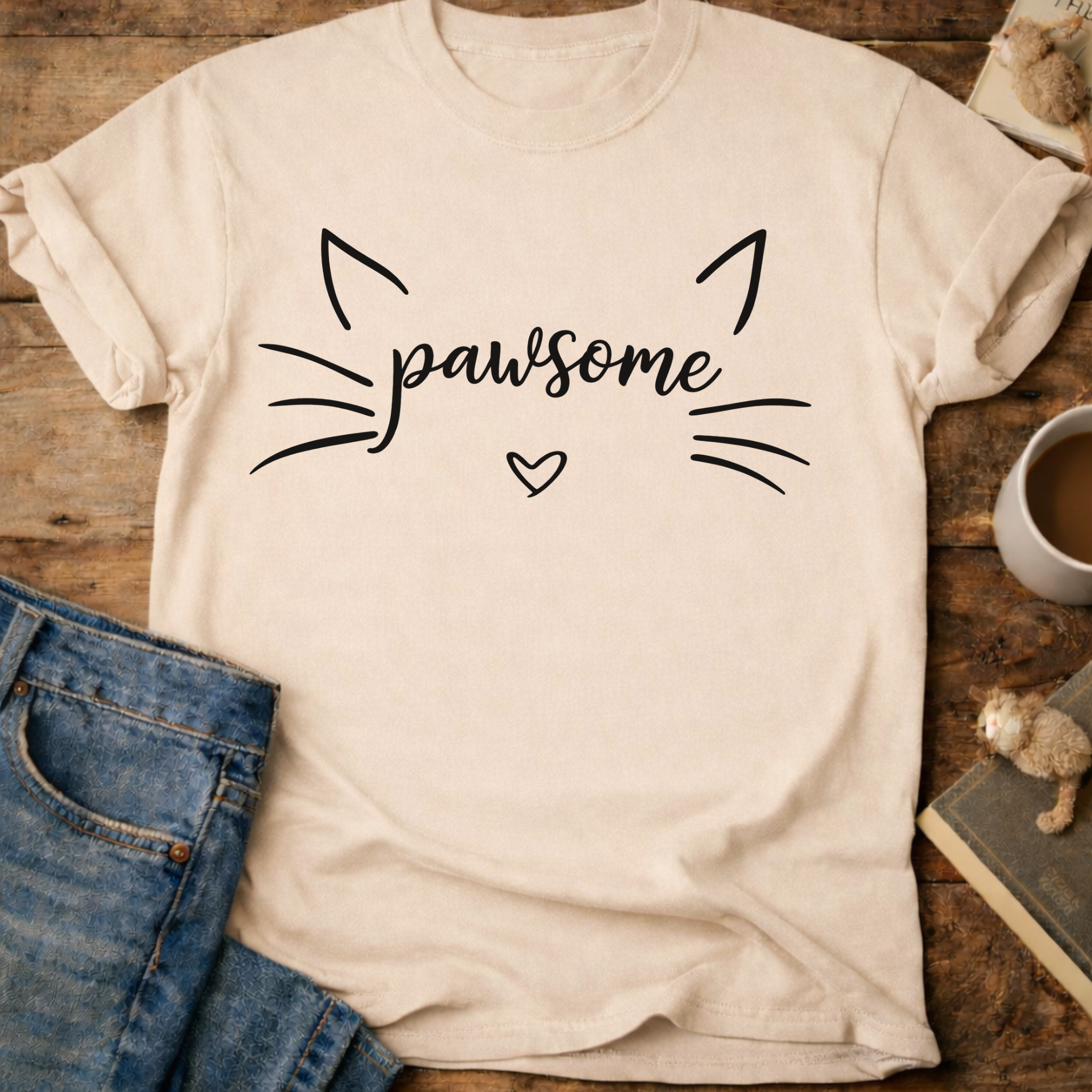 Pawsome Cat T-Shirt