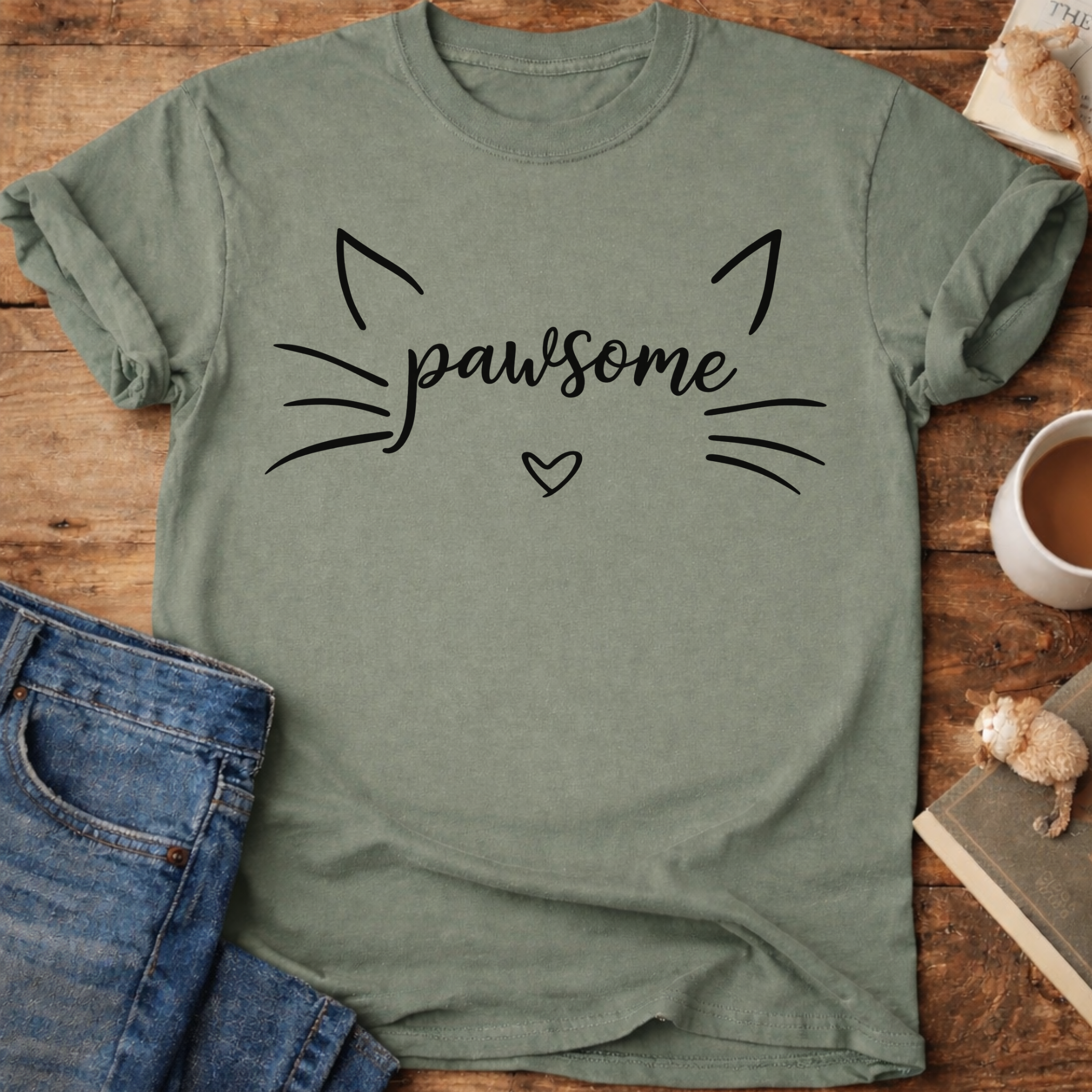 Pawsome Cat T-Shirt