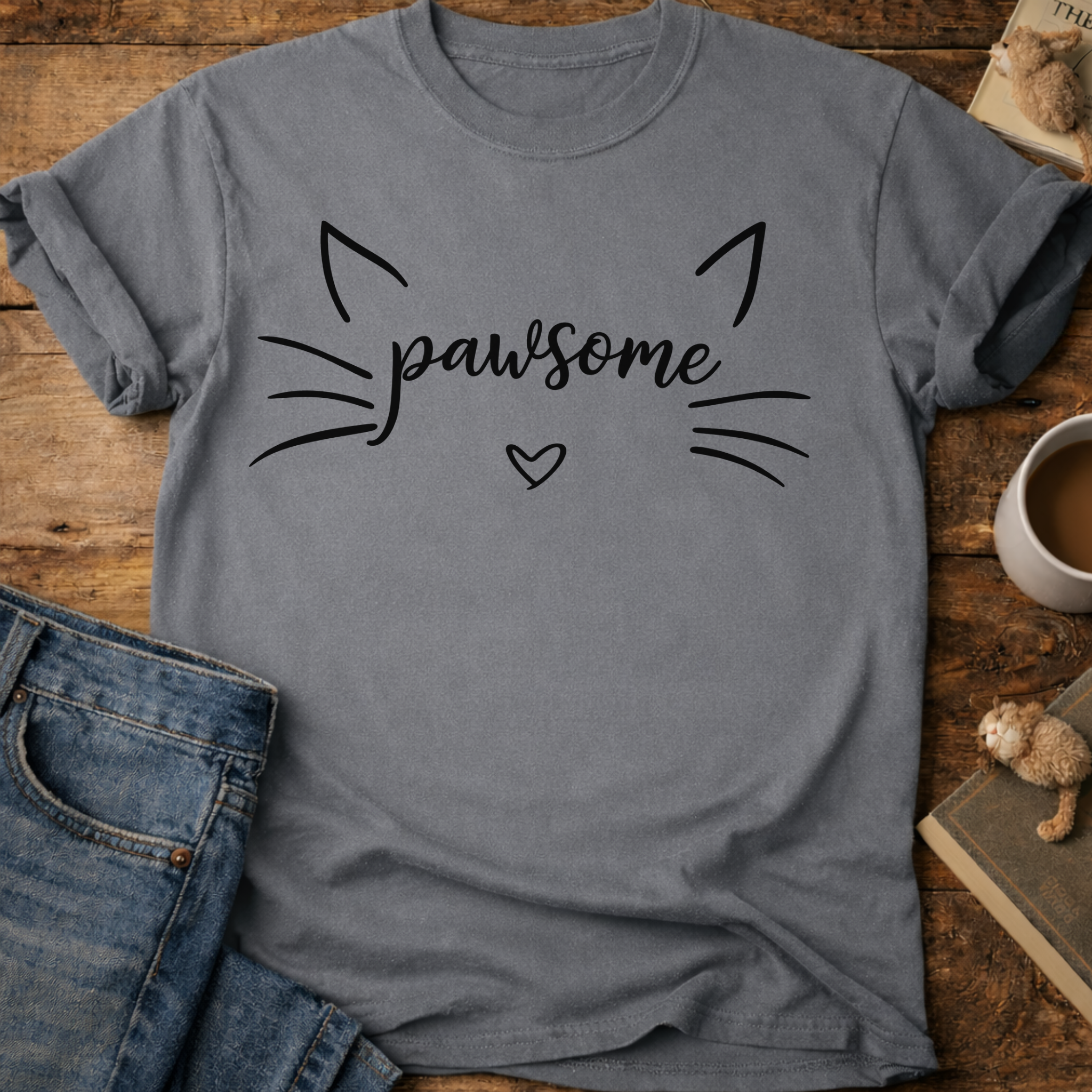 Pawsome Cat T-Shirt