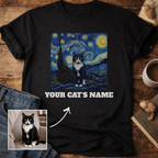 Personalized Starry Night Cat T-Shirt