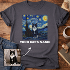 Personalized Starry Night Cat T-Shirt