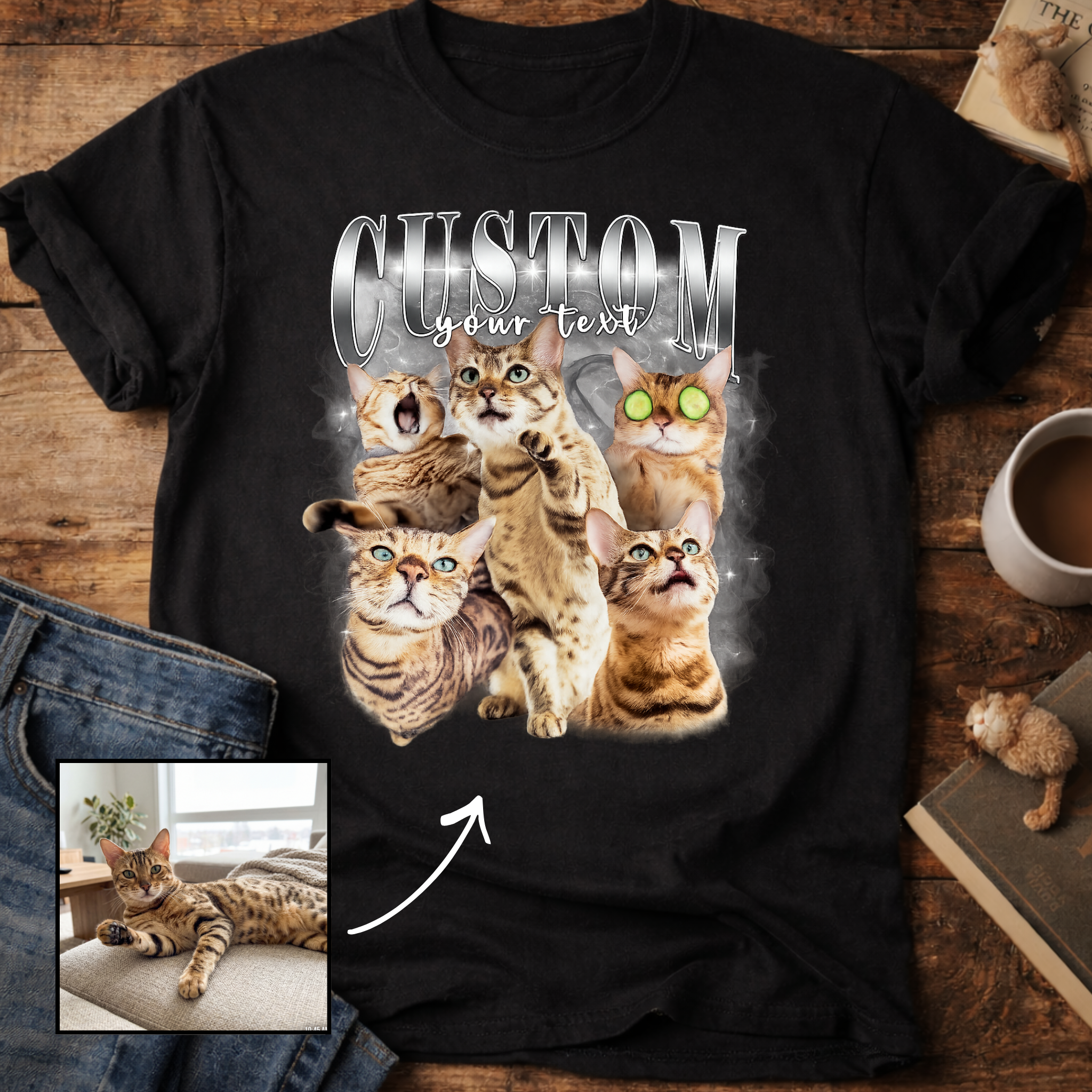 Personalized Cat Collage T-Shirt