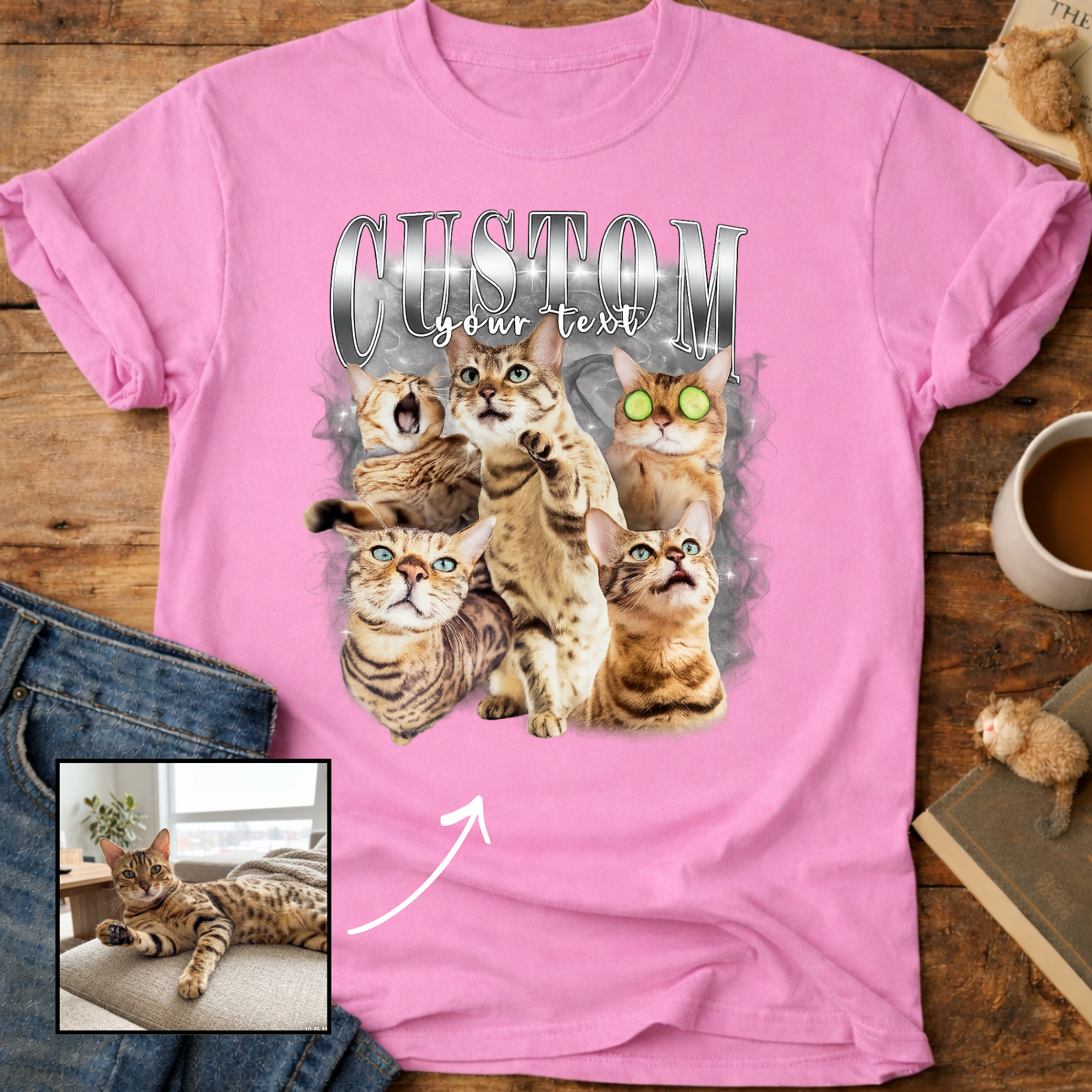 Personalized Cat Collage T-Shirt