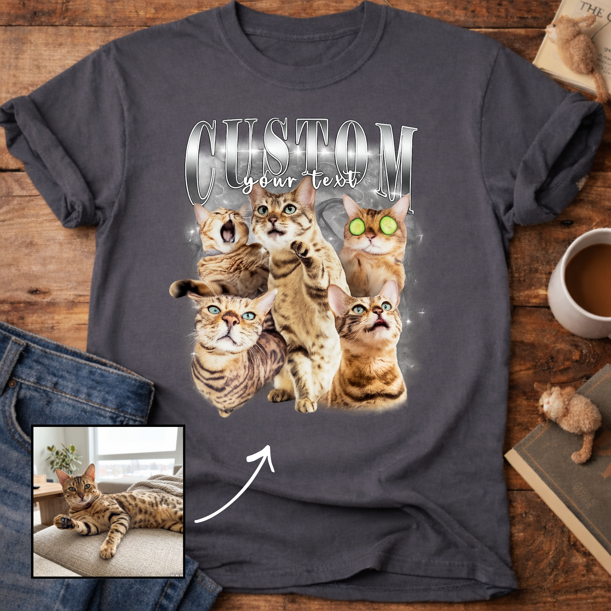 Personalized Cat Collage T-Shirt