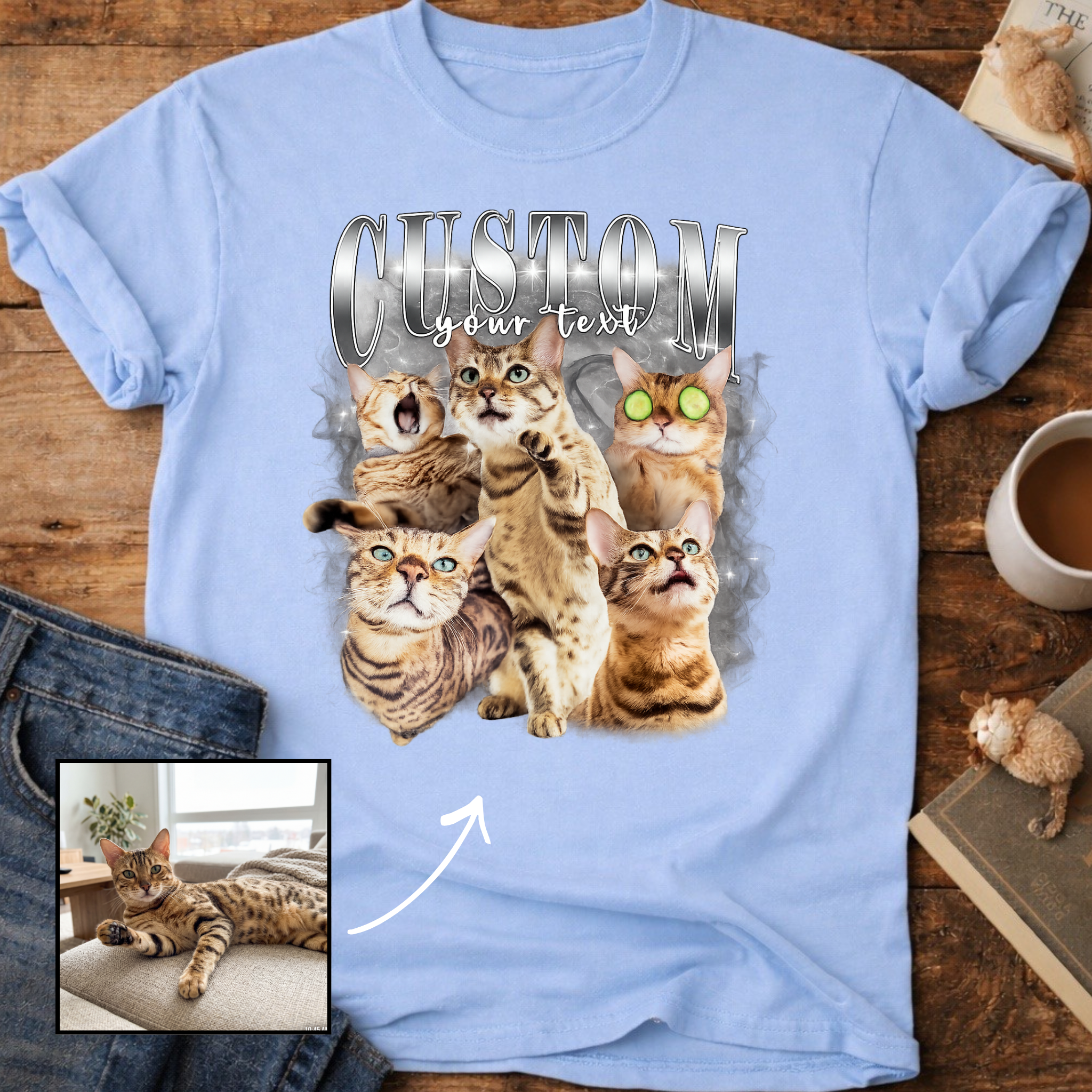Personalized Cat Collage T-Shirt