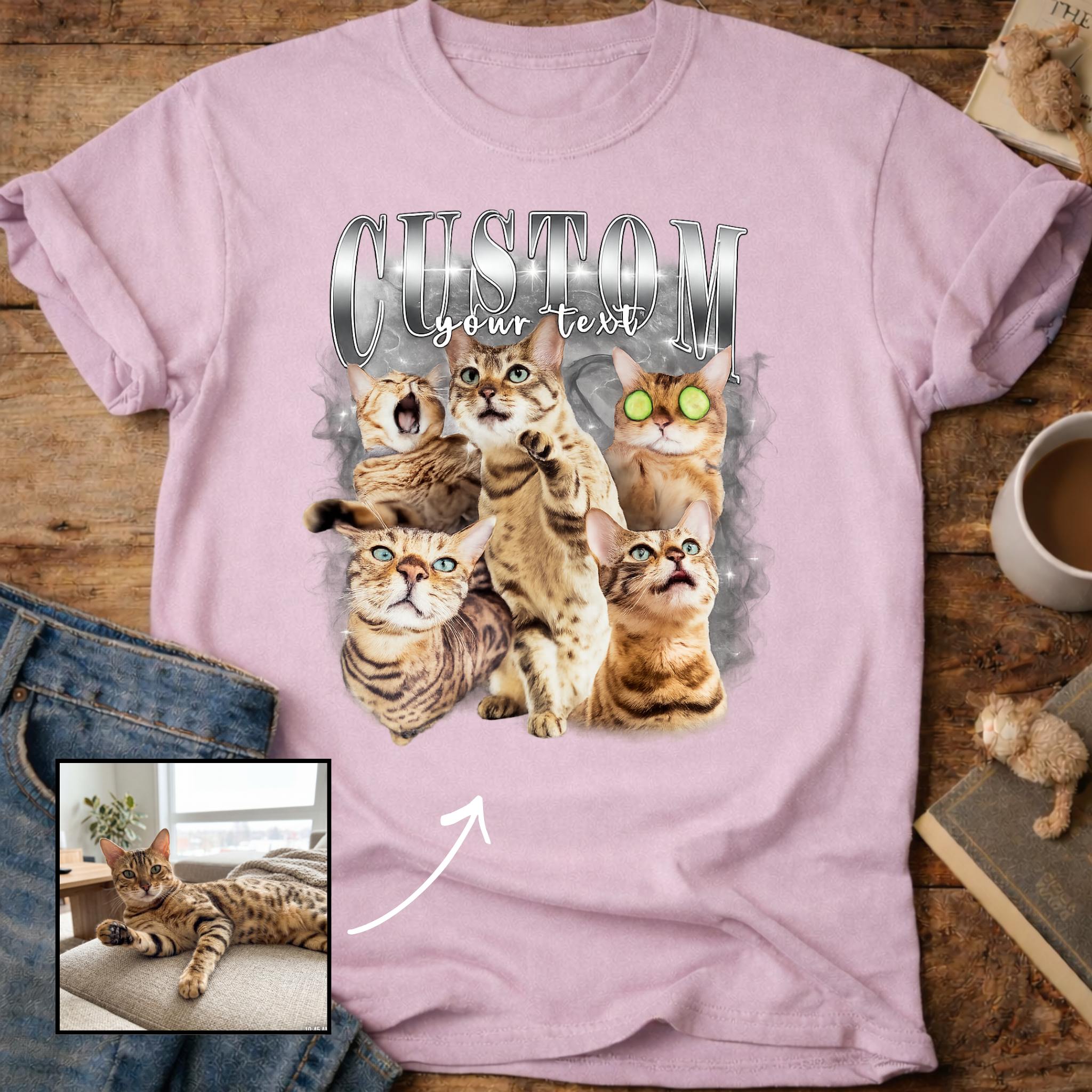 Personalized Cat Collage T-Shirt