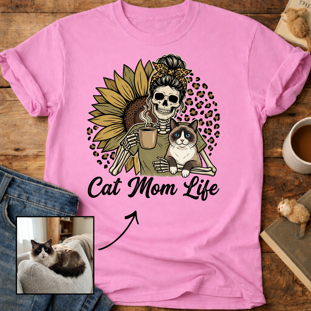Cat Mom Life Personalized Cat T-Shirt