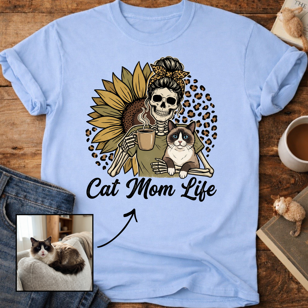 Cat Mom Life Personalized Cat T-Shirt