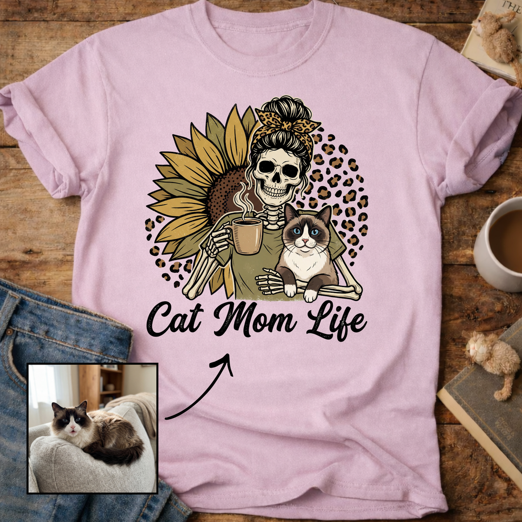 Cat Mom Life Personalized Cat T-Shirt