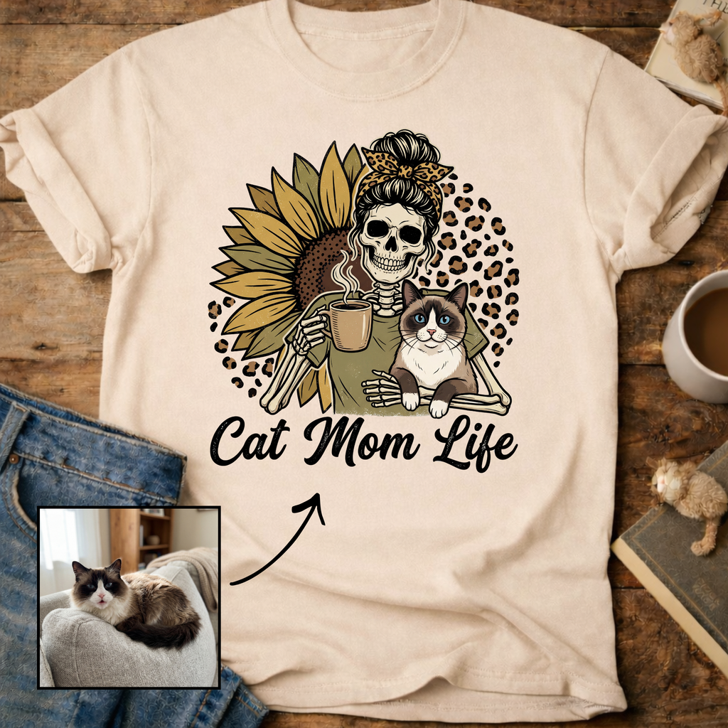 Cat Mom Life Personalized Cat T-Shirt