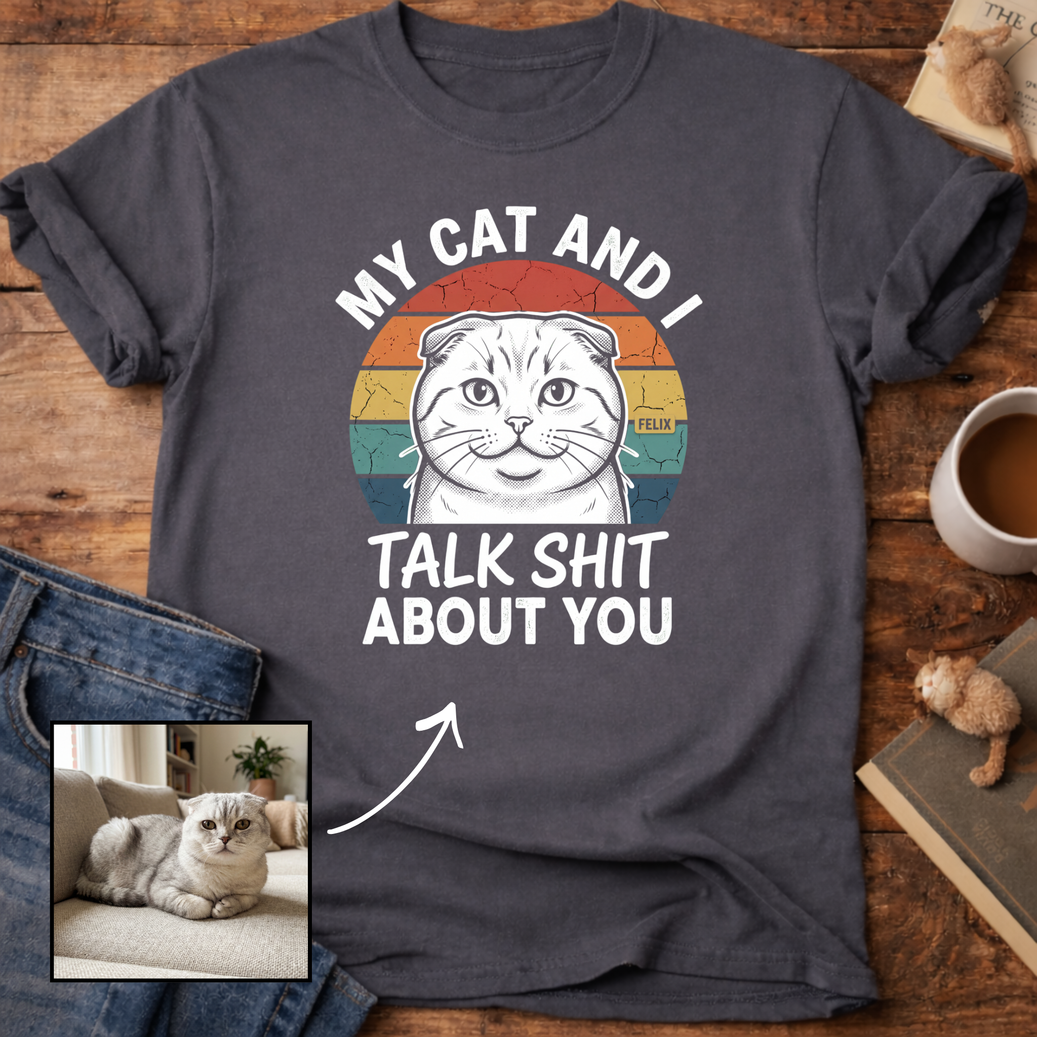 My Cat and I Talk  About You Personalized T-Shirt
