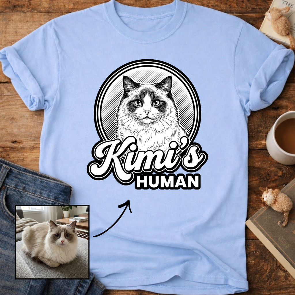 Personalized Cat's Human T-Shirt