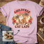 Childfree Cat Lady Customizable Personalized T-Shirt