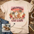 Childfree Cat Lady Customizable Personalized T-Shirt