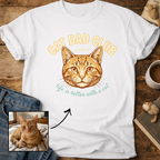 Customizable Personalized Cat Dad Club T-Shirt