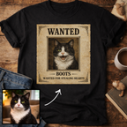 Personalized Wanted Cat T-Shirt