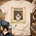 Personalized Wanted Cat T-Shirt