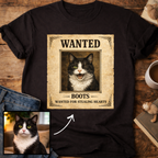 Personalized Wanted Cat T-Shirt