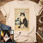 Personalized Japanese Style Design Cat T-Shirt