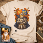 Personalized Medieval Knight Cat T-Shirt