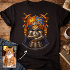 Personalized Medieval Knight Cat T-Shirt